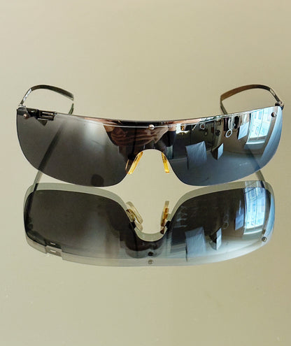 GUCCI - Occhiali da sole vintage GG45 – Rimless Shield Mask Y2K Made in Italy