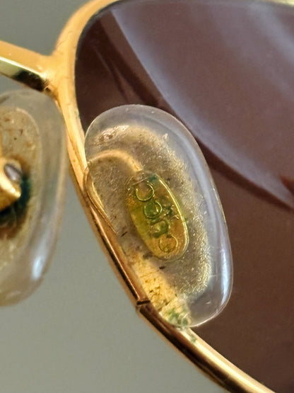GUCCI - Occhiali da sole vintage GG 2800/S dorati con lenti marroni e dettagli tartarugati