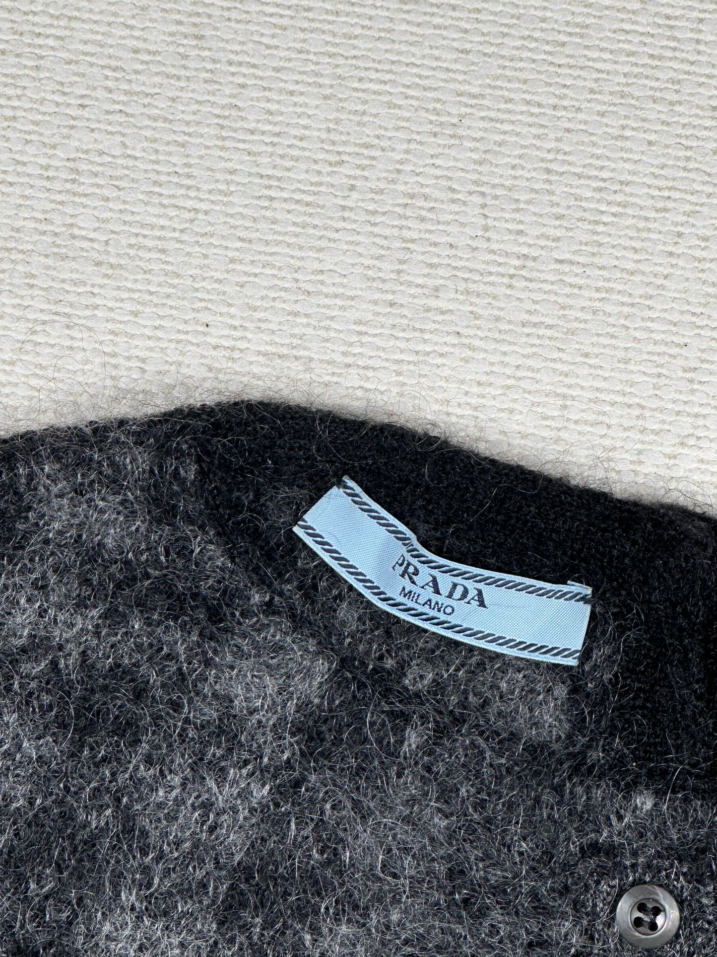 PRADA -  Maglioncino pied de poule con volant