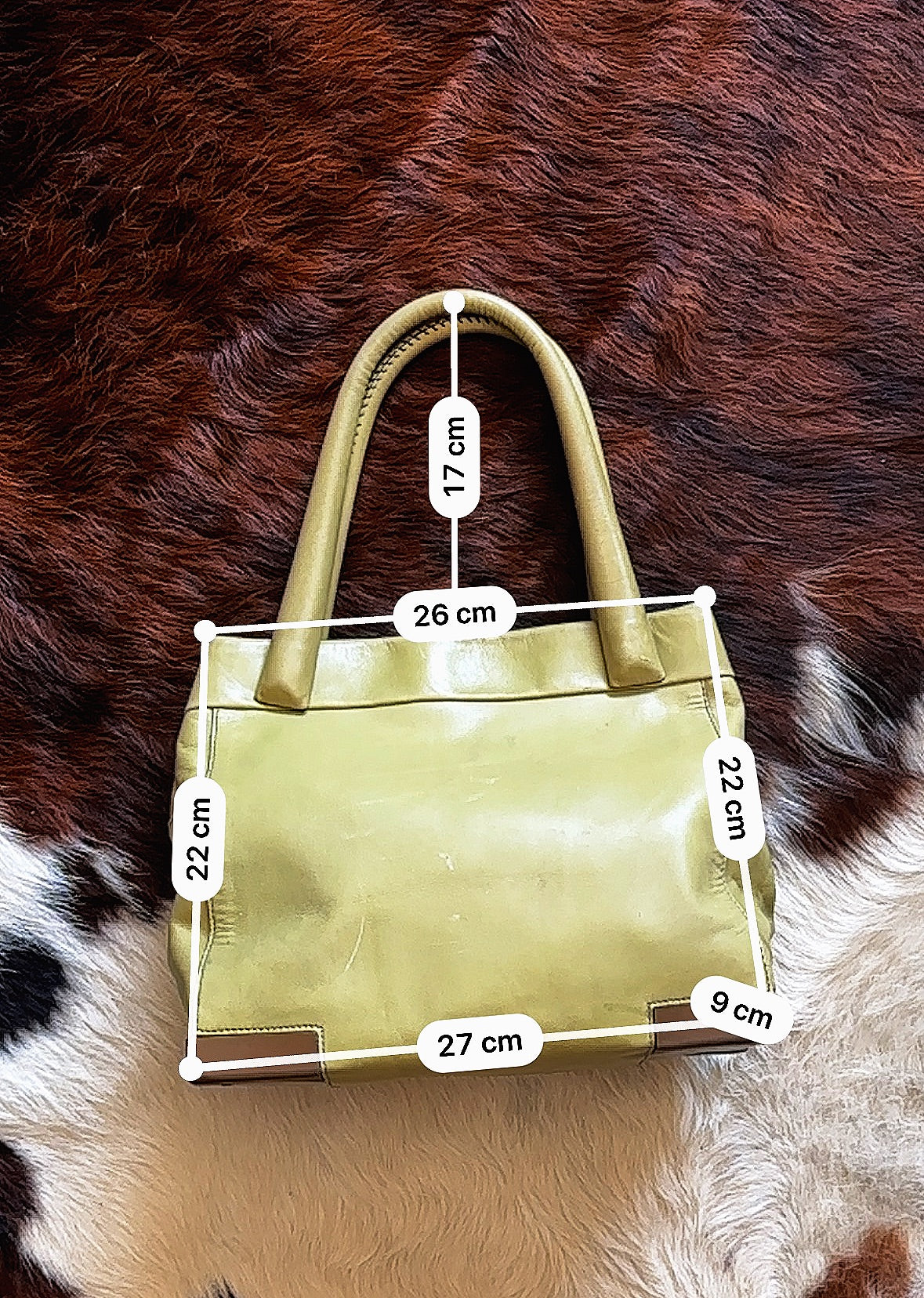 MAX MARA WEEKEND - Borsa in Pelle Verde Pistacchio Vintage Y2K Made in Italy
