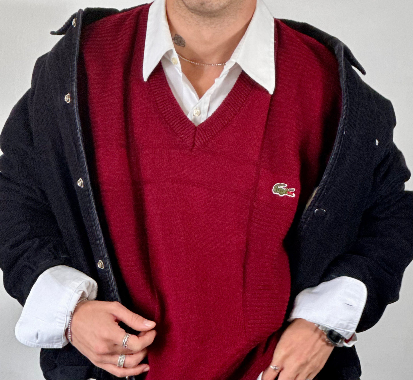 LACOSTE - Pullover burgundi