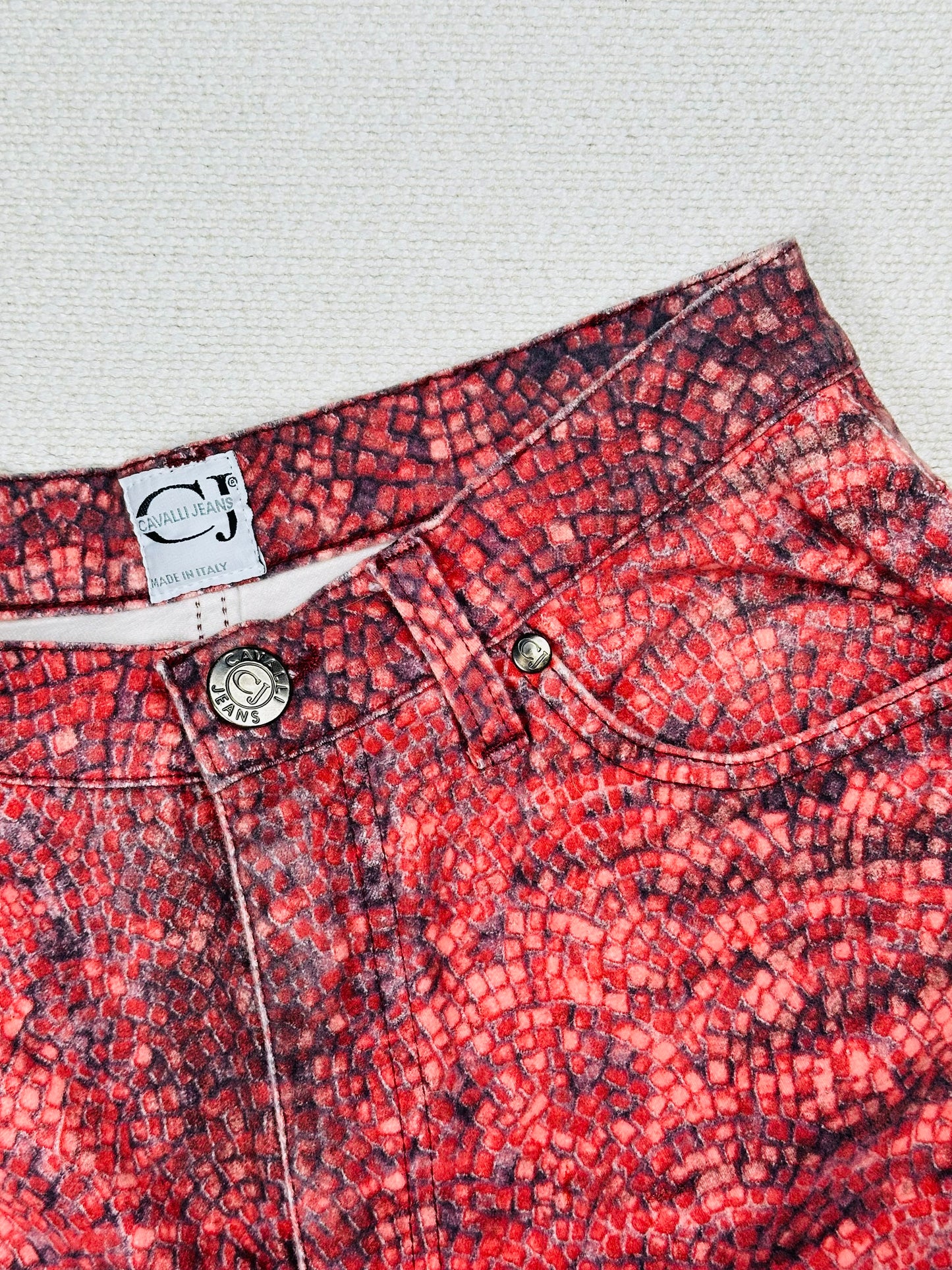 JUST CAVALLI - Pantaloni jeans animalier