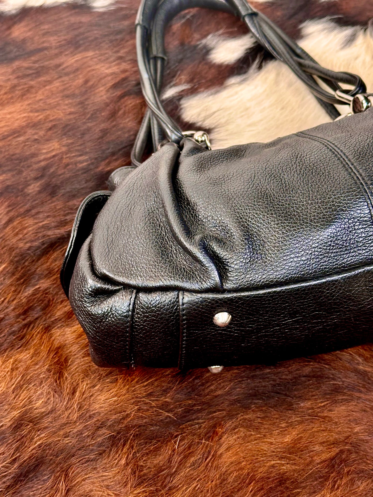 Borsa Shopper in pelle martellata