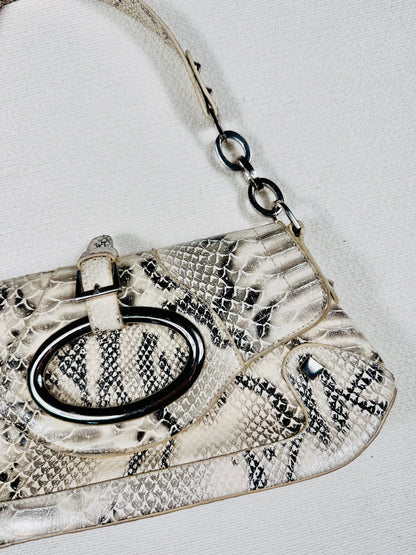 Borsa a spalla pelle coccodrillata