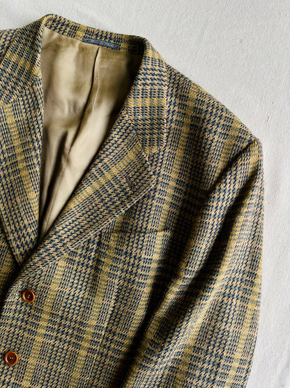 Blazer in pura lana vergine tartan