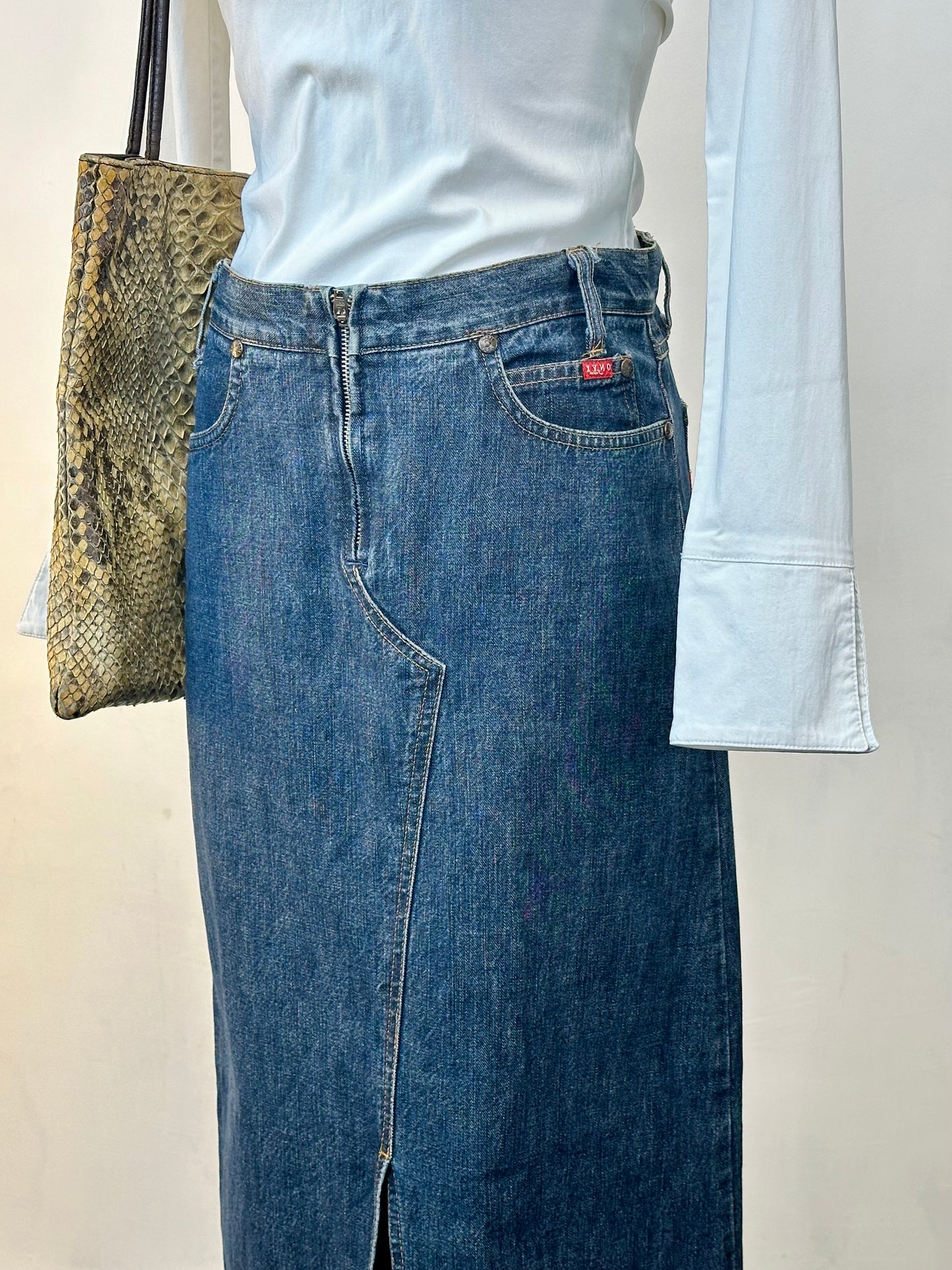 ONYX - Maxi Gonna in denim vintage Y2K