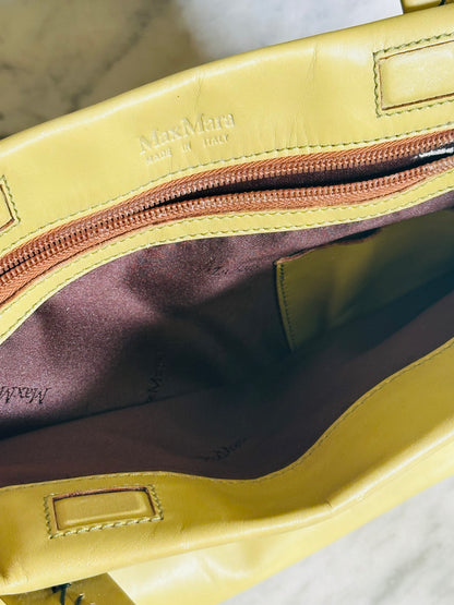 MAX MARA WEEKEND - Borsa in Pelle Verde Pistacchio Vintage Y2K Made in Italy