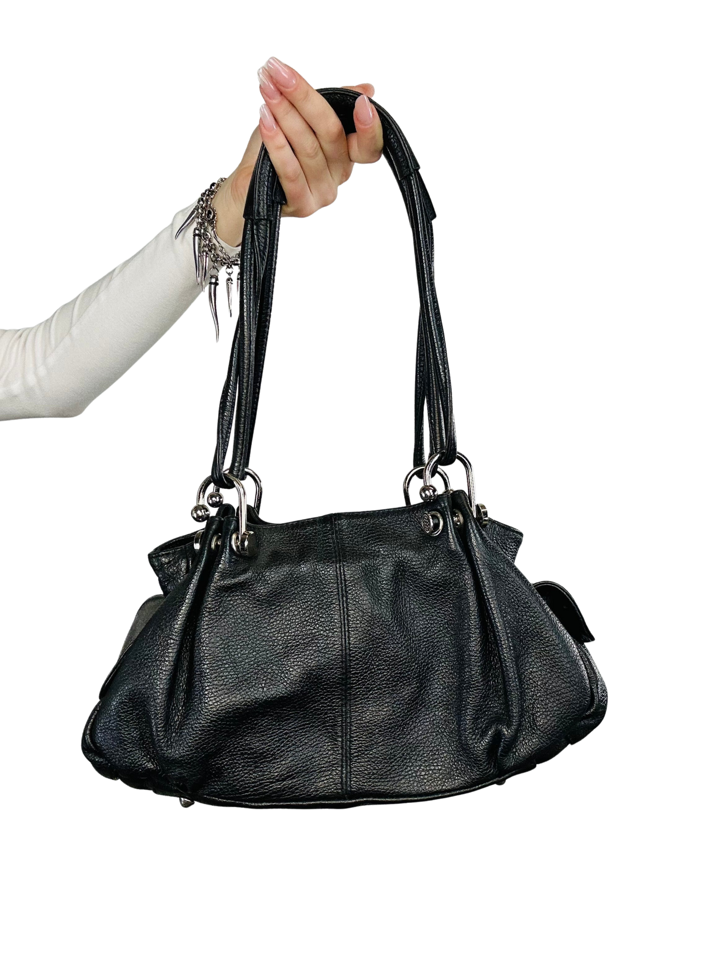 Borsa Shopper in pelle martellata