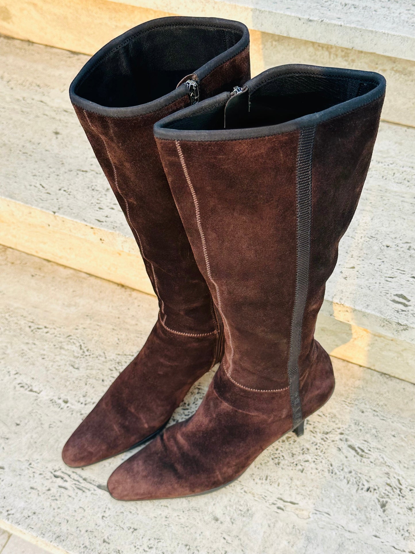 PRADA - Stivali al Ginocchio in Camoscio | Tg 36