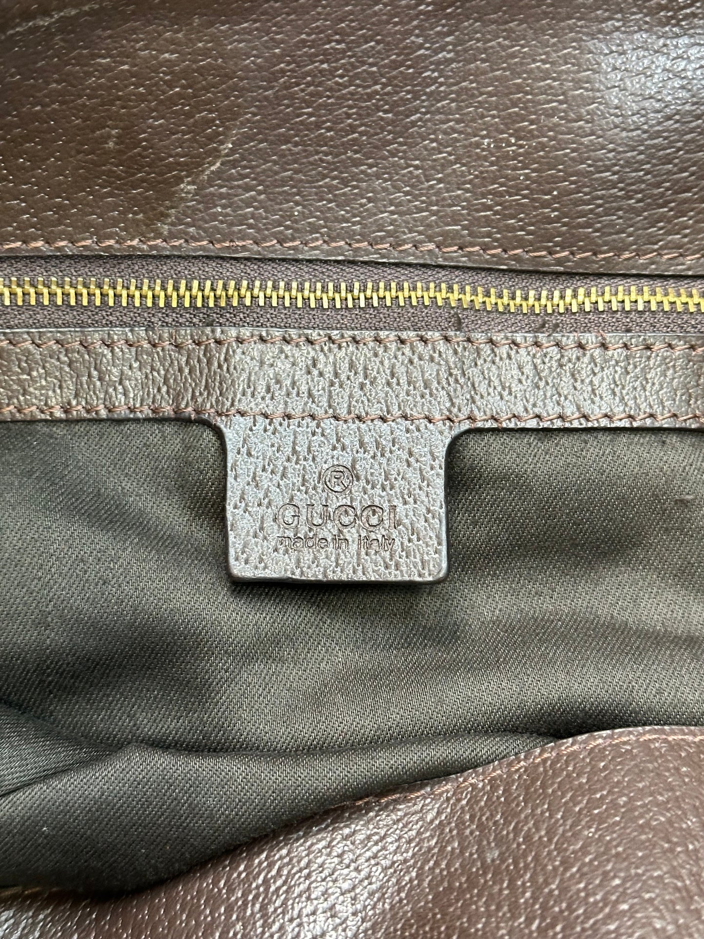 GUCCI - Shopper in Tela GG Monogram con Tracolla in Pelle