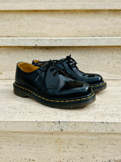 Dr. Martens 1461 - Derby Smooth Black 3 occhielli in Pelle Nera | Tg 39