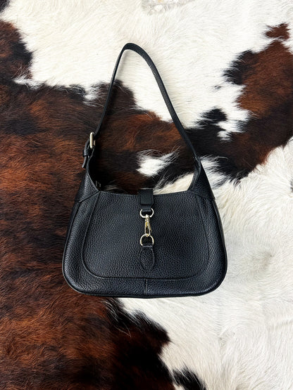 Borsa a Spalla in Pelle Nera Jackie ispired – Vintage Y2K