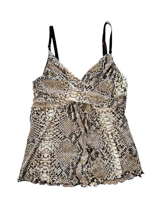 Y2k micro mesh animalier 🐍 top