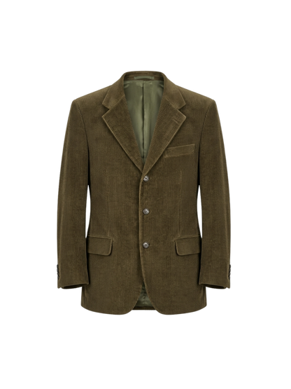 Giacca Blazer Vintage - velluto a coste verde