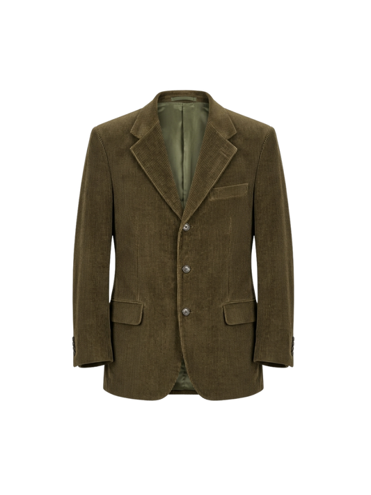 Giacca Blazer Vintage - velluto a coste verde