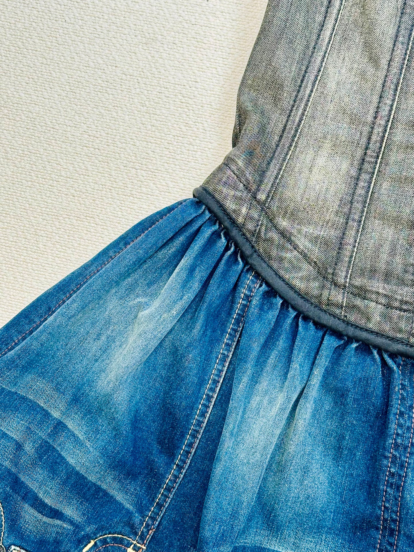 GUESS - Abito corsetto anni 2000 in Denim