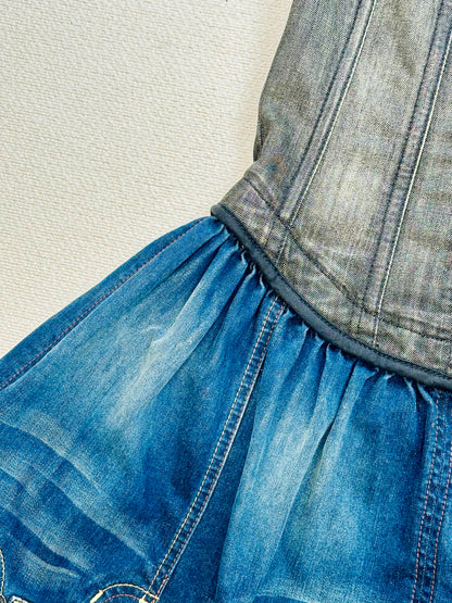 GUESS - Abito corsetto anni 2000 in Denim