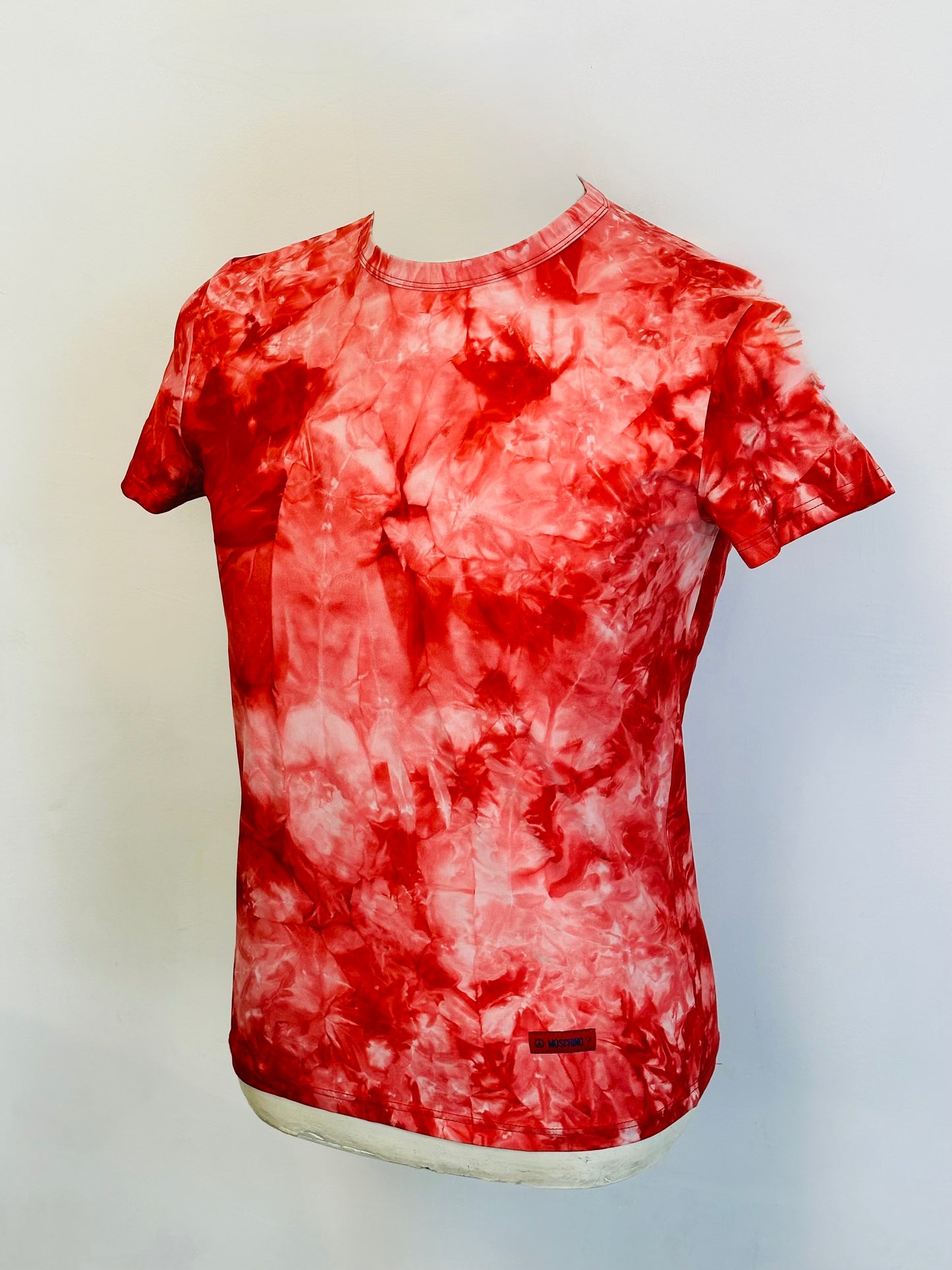 MOSCHINO - T-shirt Tie-Dye Rosso Fragola