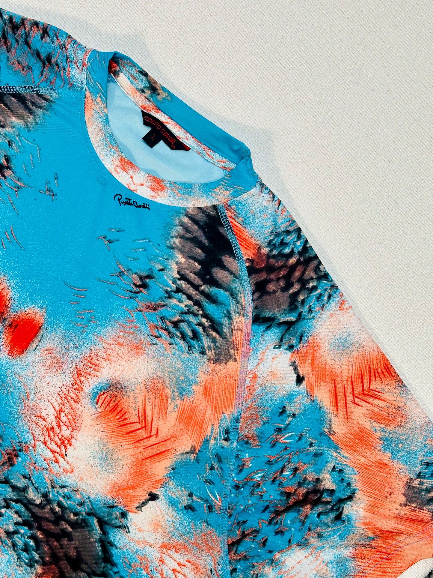 ROBERTO CAVALLI – T-shirt Adstract Animal Print | L