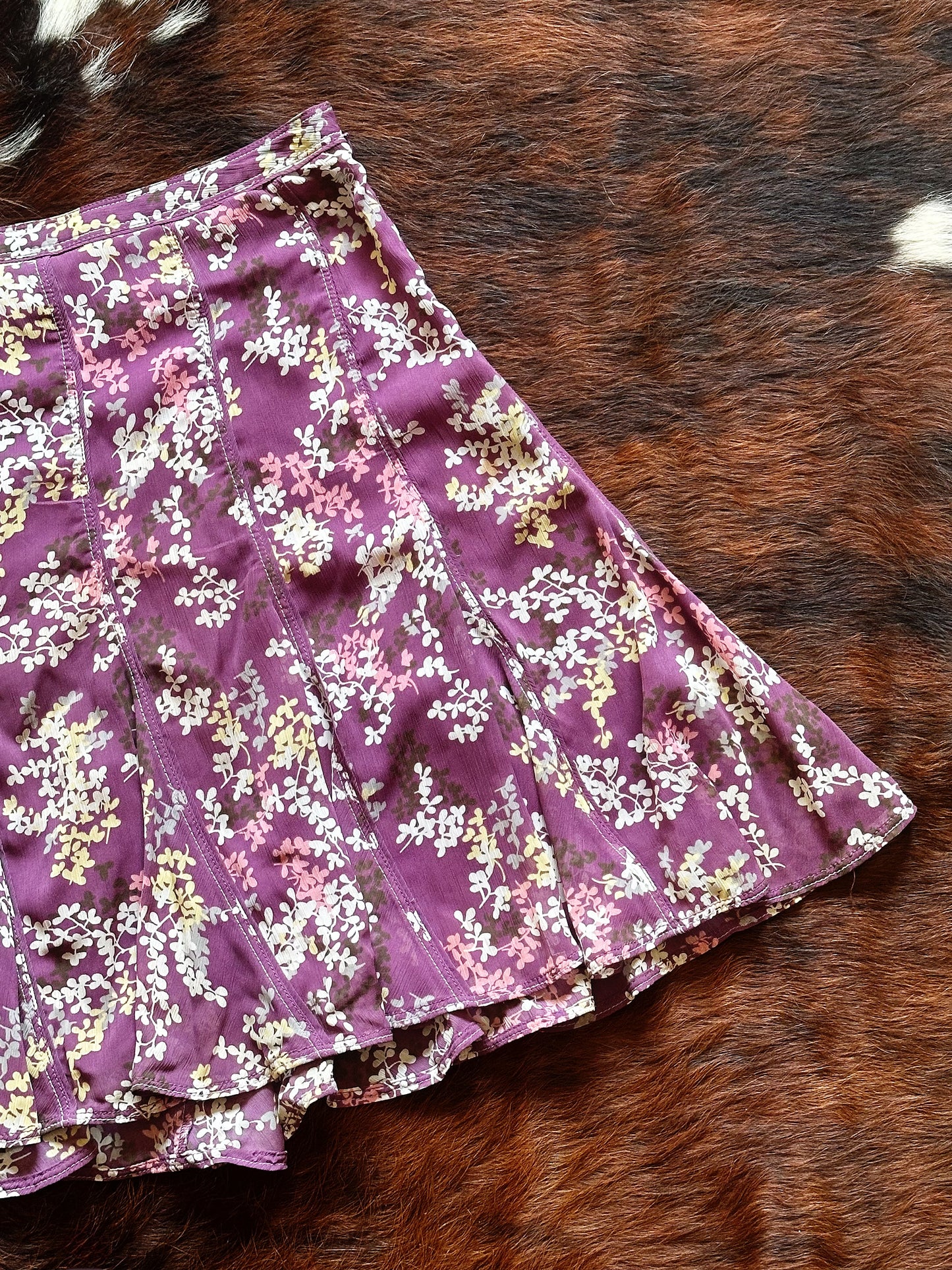 Gonna Esprit a pannelli con fantasia floreale lilla – Romantic chic