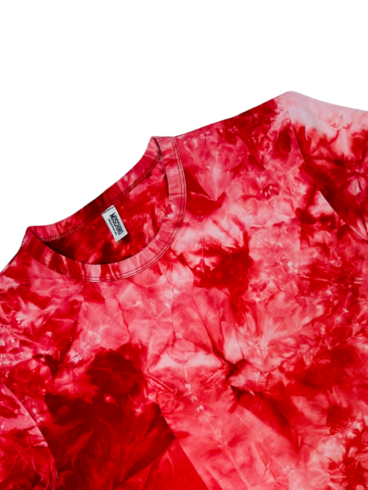 MOSCHINO - T-shirt Tie-Dye Rosso Fragola