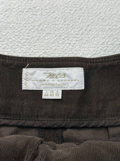 MCS Marlboro Classics - Gonna in Velluto a Coste Marrone con Cintura | Tg. 44 IT