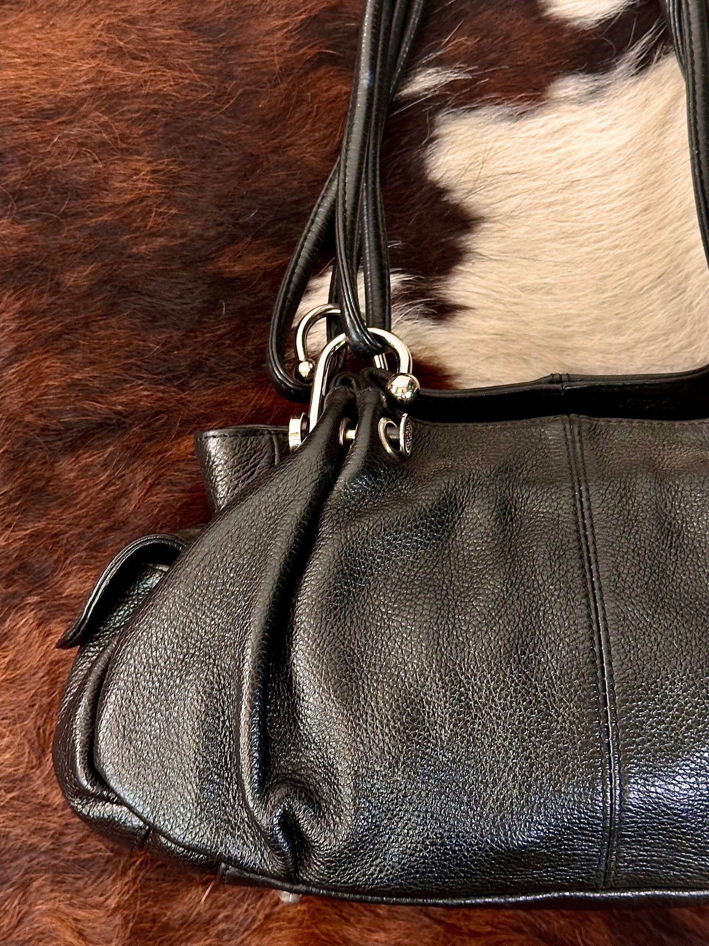 Borsa Shopper in pelle martellata