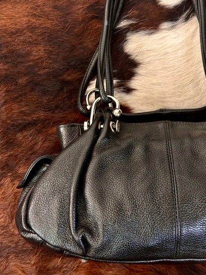 Borsa Shopper in pelle martellata