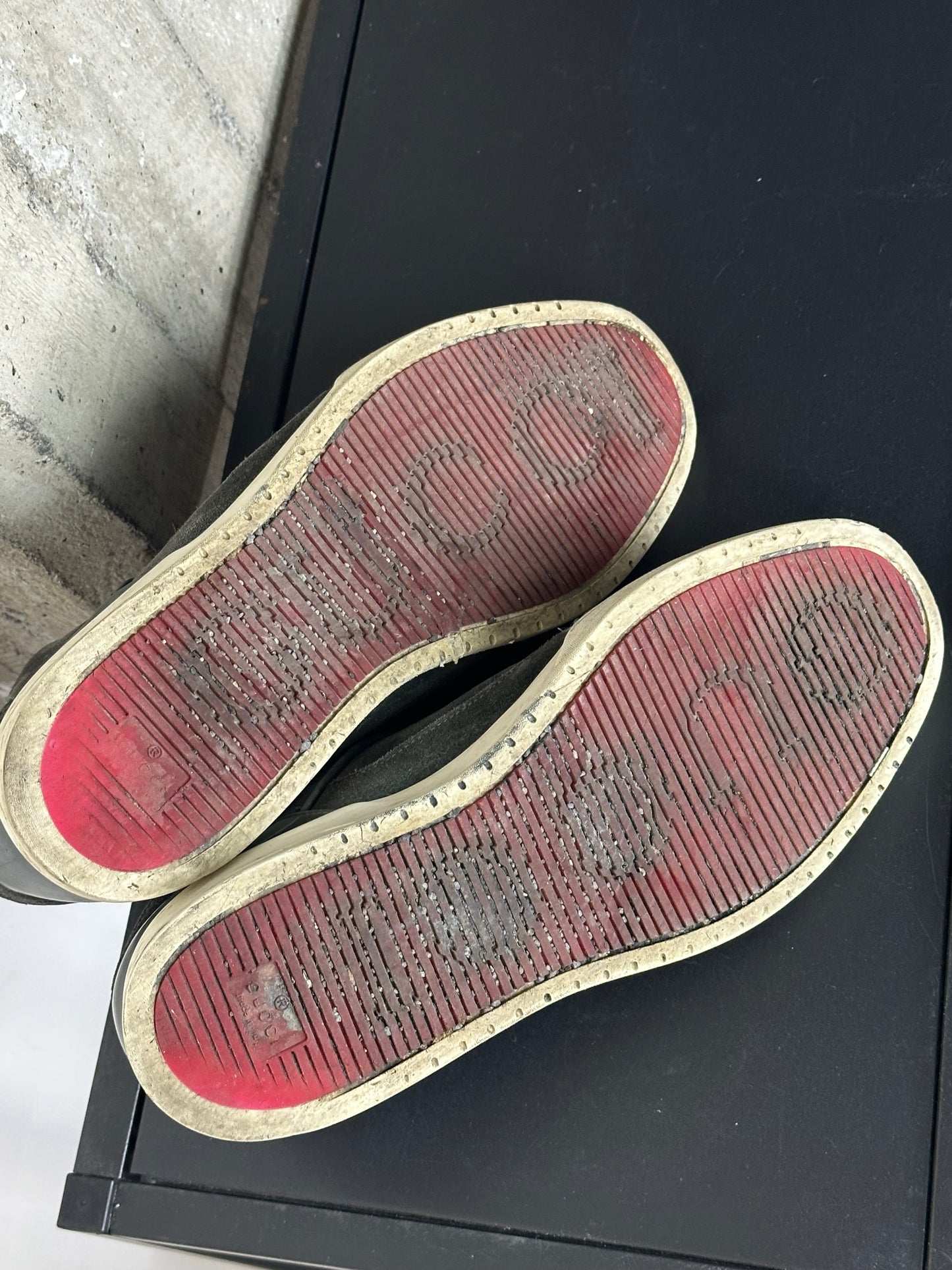 GUCCI - Sneakers High-Top in Pelle Scamosciata – Logo GG Laterale | Tg 42