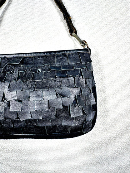 Borsa a spalla vera pelle nera