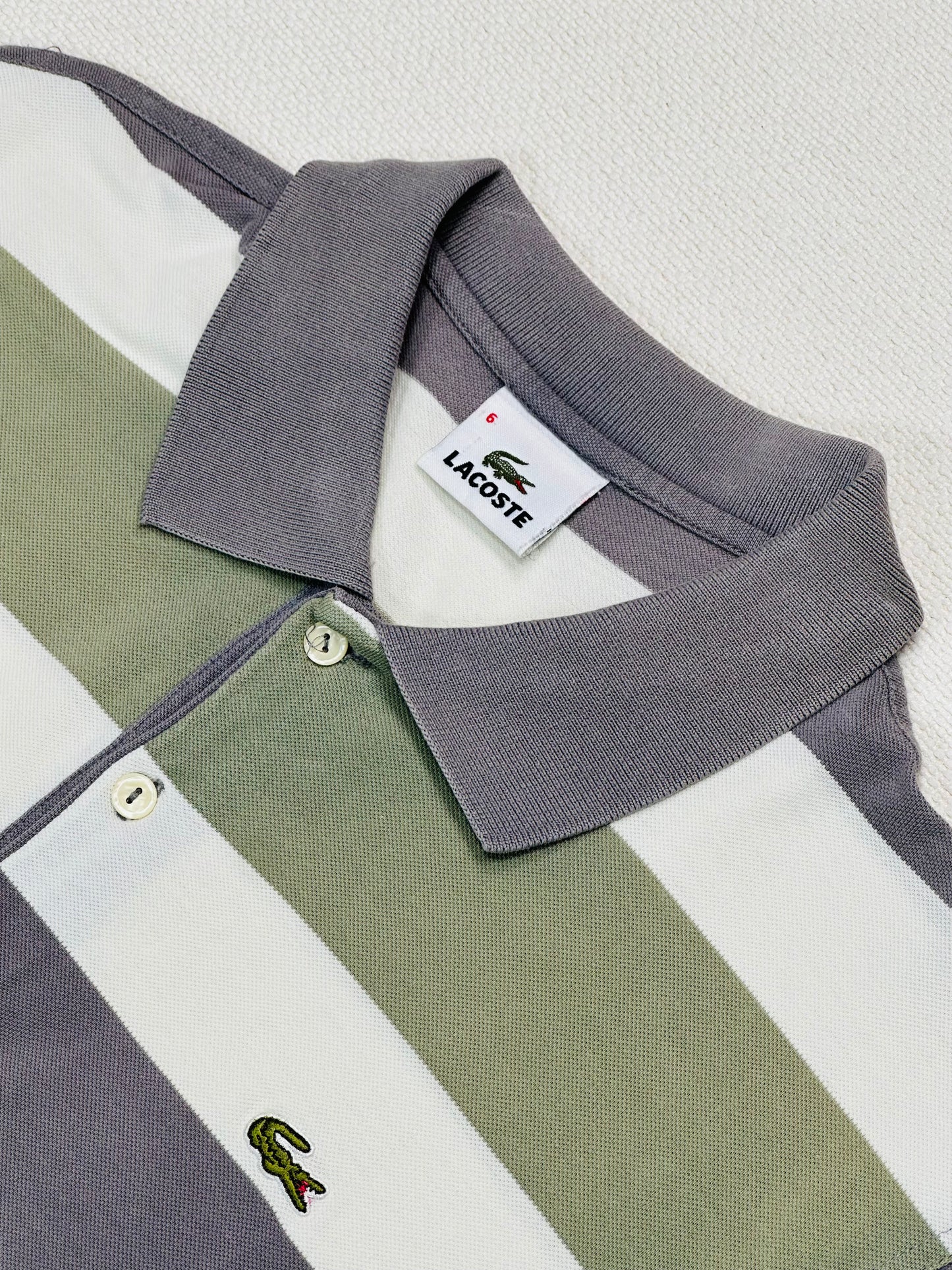 LACOSTE - Polo Verde a Righe 🐊 | manica corta
