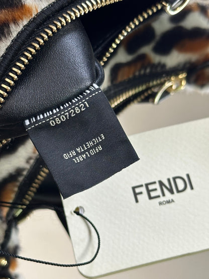 FENDI - Mini Baguette Charm Leopard Haircalf – Nuova con Cartellino