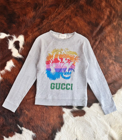 GUCCI - Felpa con stampa Tiger Rainbow - Alessandro Michele era