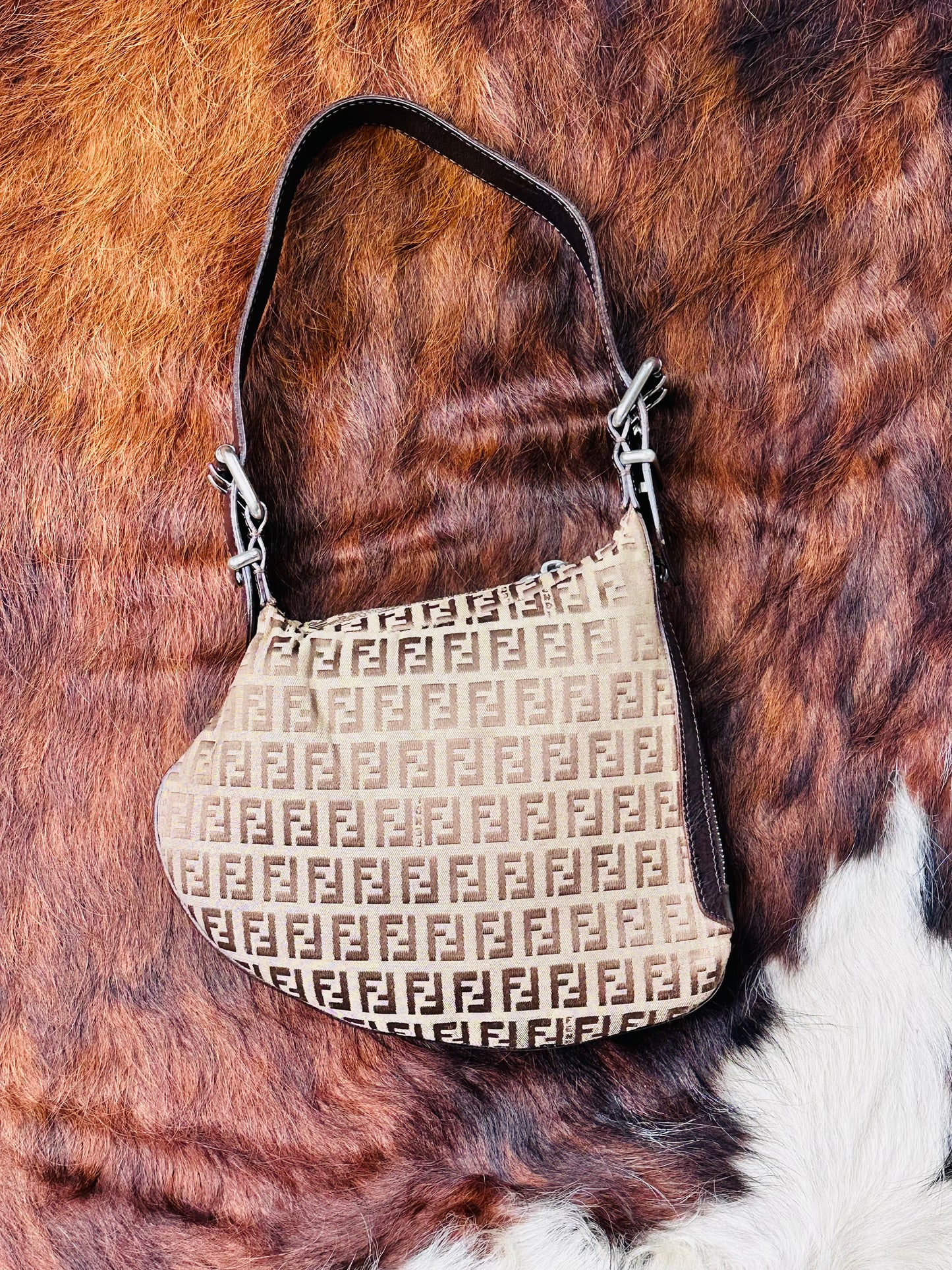 FENDI - Oyster Medium Monogram Zucca Canvas – Iconic Y2K