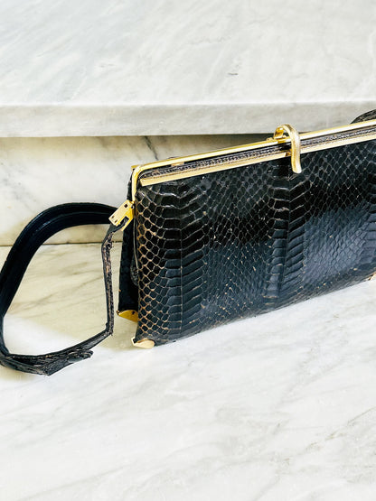 CLUTCH - 80s structured exotic leather bag