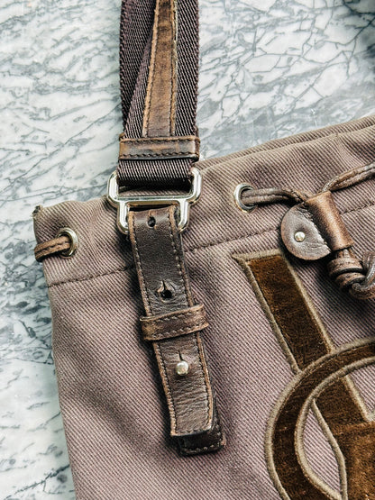 YVES SAINT LAURENT - Borsa a spalla in tela