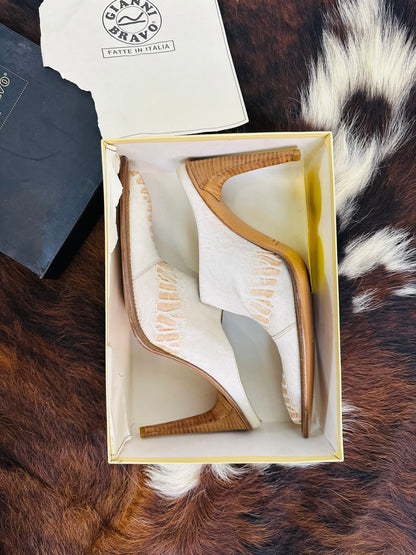 Mules texani vintage in pelle Gianni Bravo – Made in Italy | Taglia 40