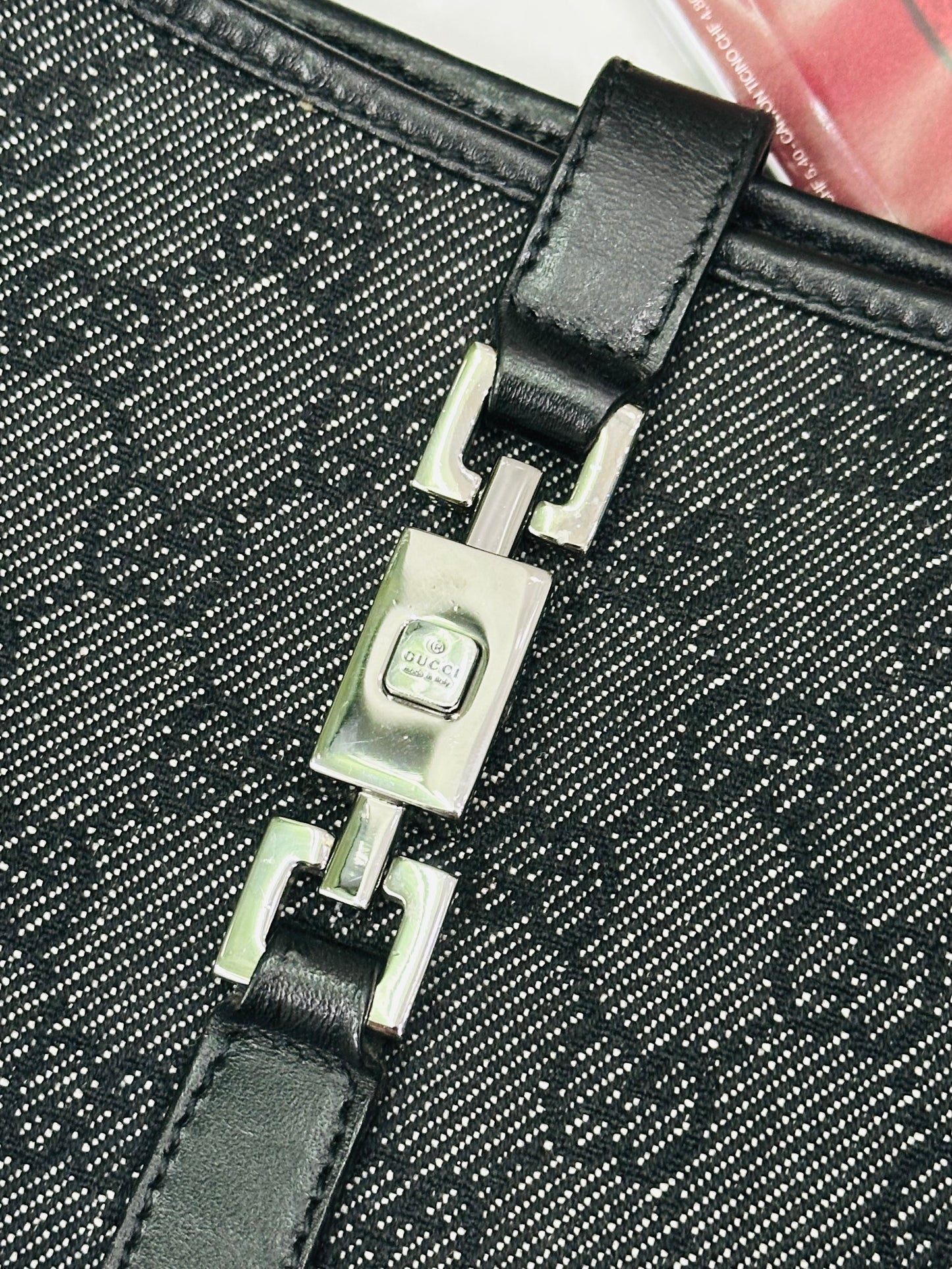 GUCCI - Jackie Mini Monogram GG Canvas Nero e Pelle Liscia