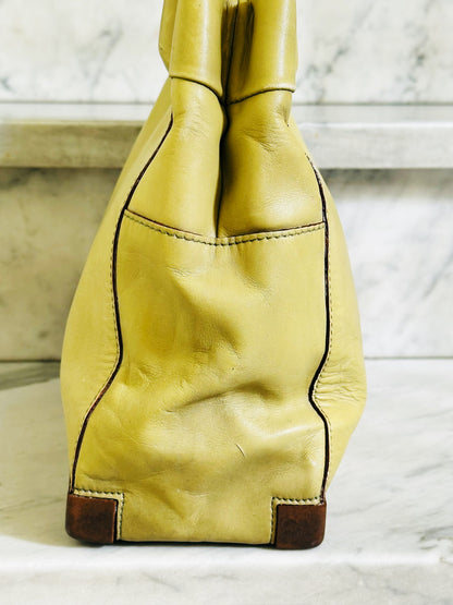 MAX MARA WEEKEND - Borsa in Pelle Verde Pistacchio Vintage Y2K Made in Italy