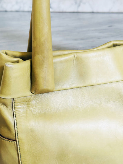 MAX MARA WEEKEND - Borsa in Pelle Verde Pistacchio Vintage Y2K Made in Italy