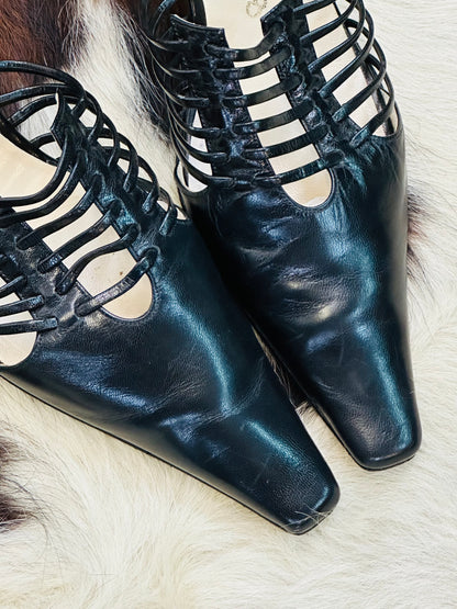 Mules nere intrecciate in pelle – Made in Italy | Taglia 38