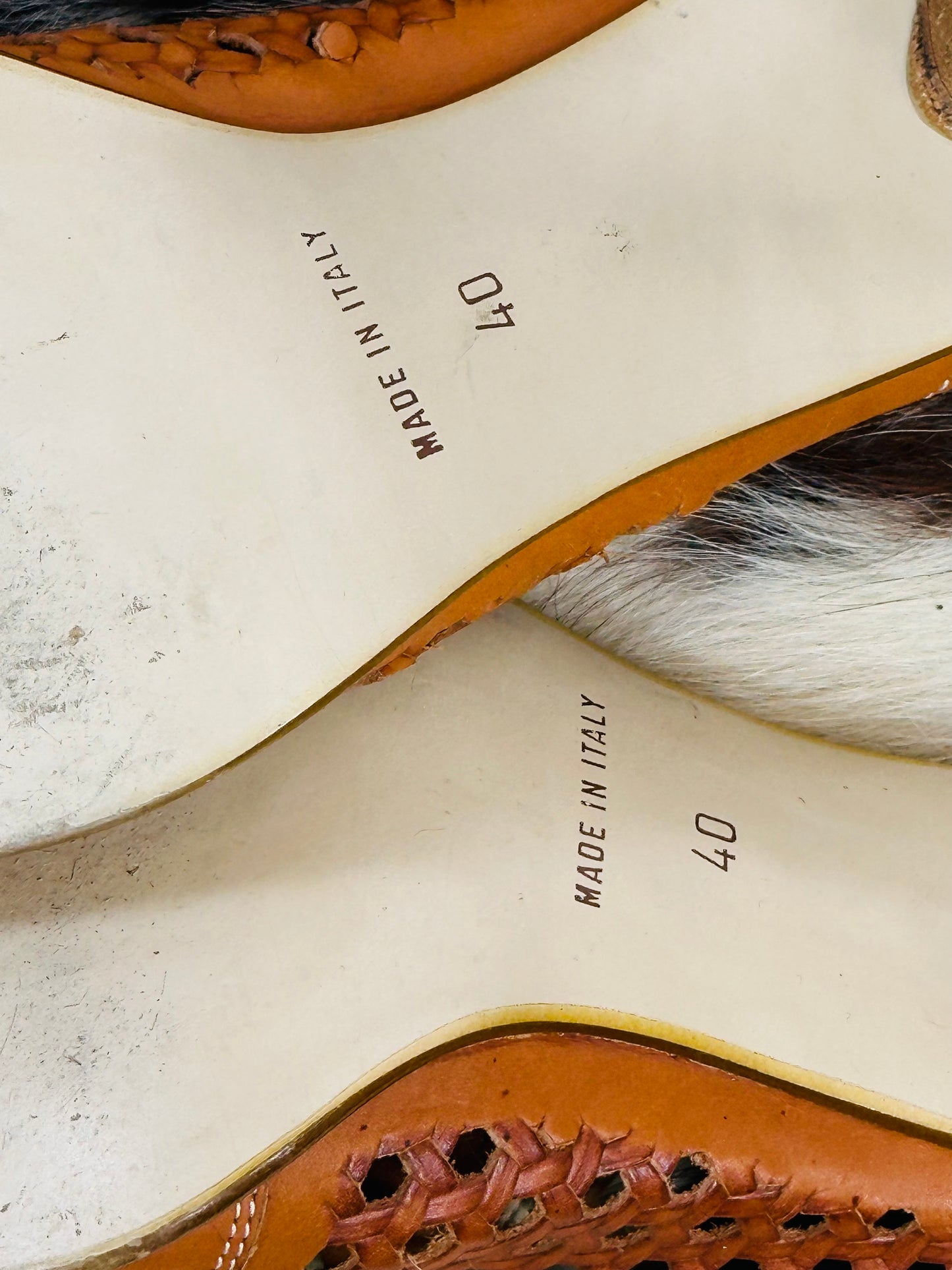 Mules vintage in pelle intrecciata “Mascia” – Made in Italy |Taglia 40