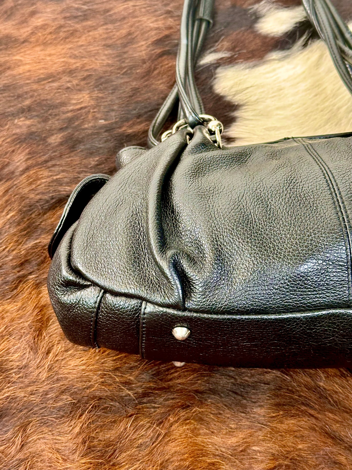 Borsa Shopper in pelle martellata