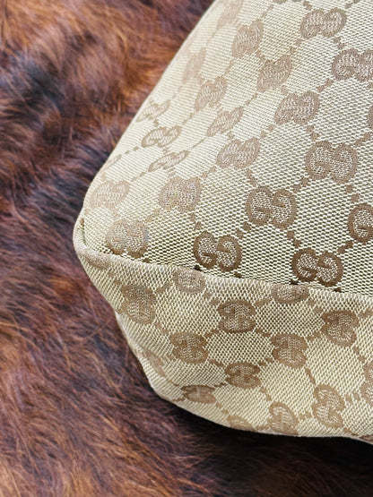 GUCCI - Shopper in Tela GG Monogram con Tracolla in Pelle