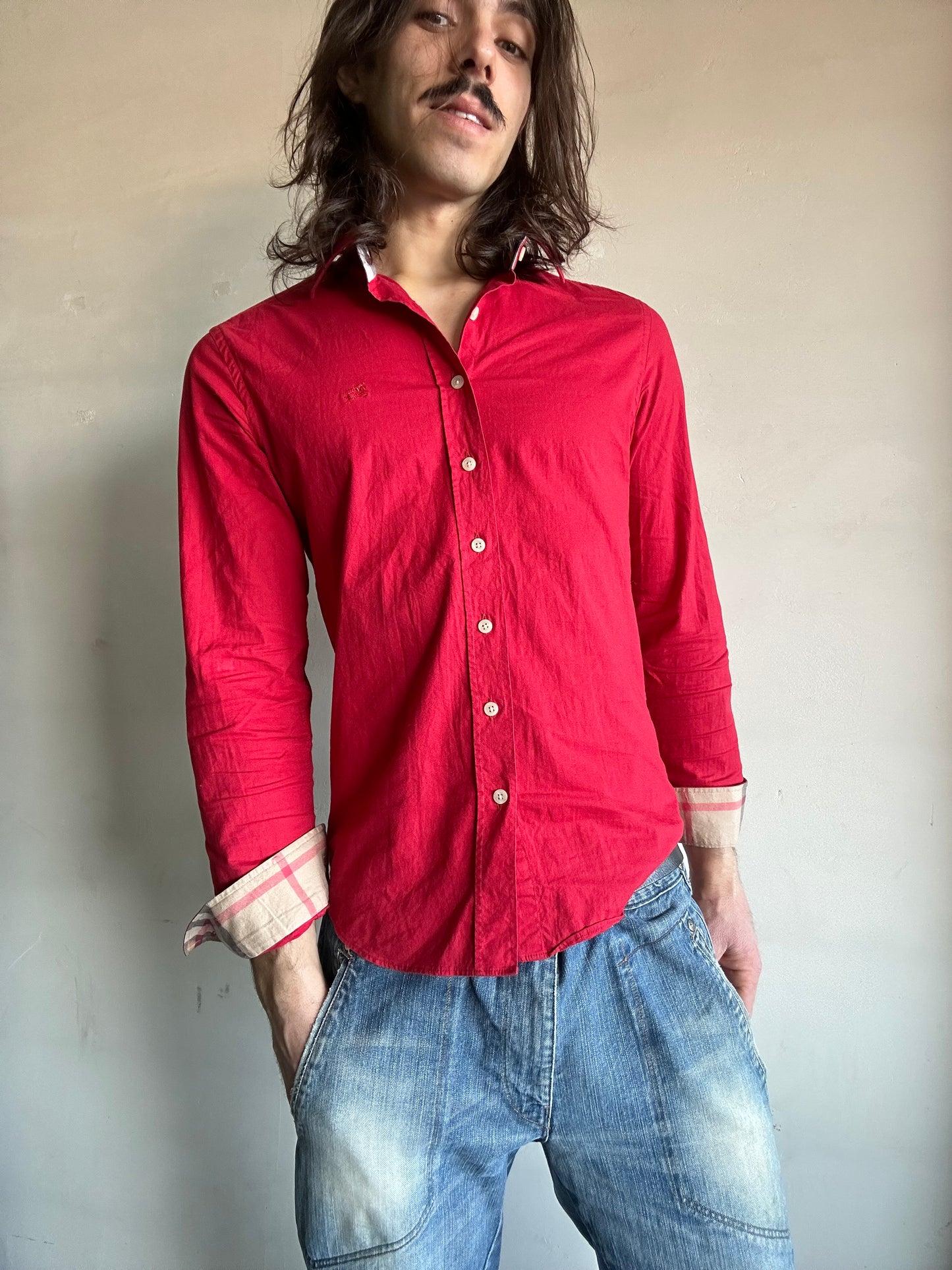 BURBERRY  - Camicia Rossa