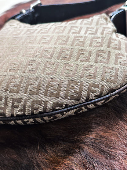 FENDI - Oyster Medium Monogram Zucca Canvas – Iconic Y2K
