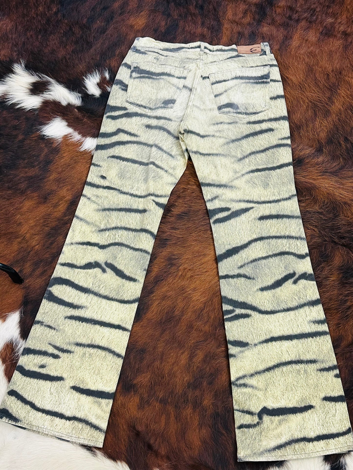 JUST CAVALLI - Pantaloni a zampa Animalier Tiger
