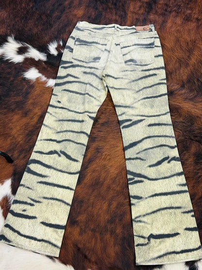 JUST CAVALLI - Pantaloni a zampa Animalier Tiger