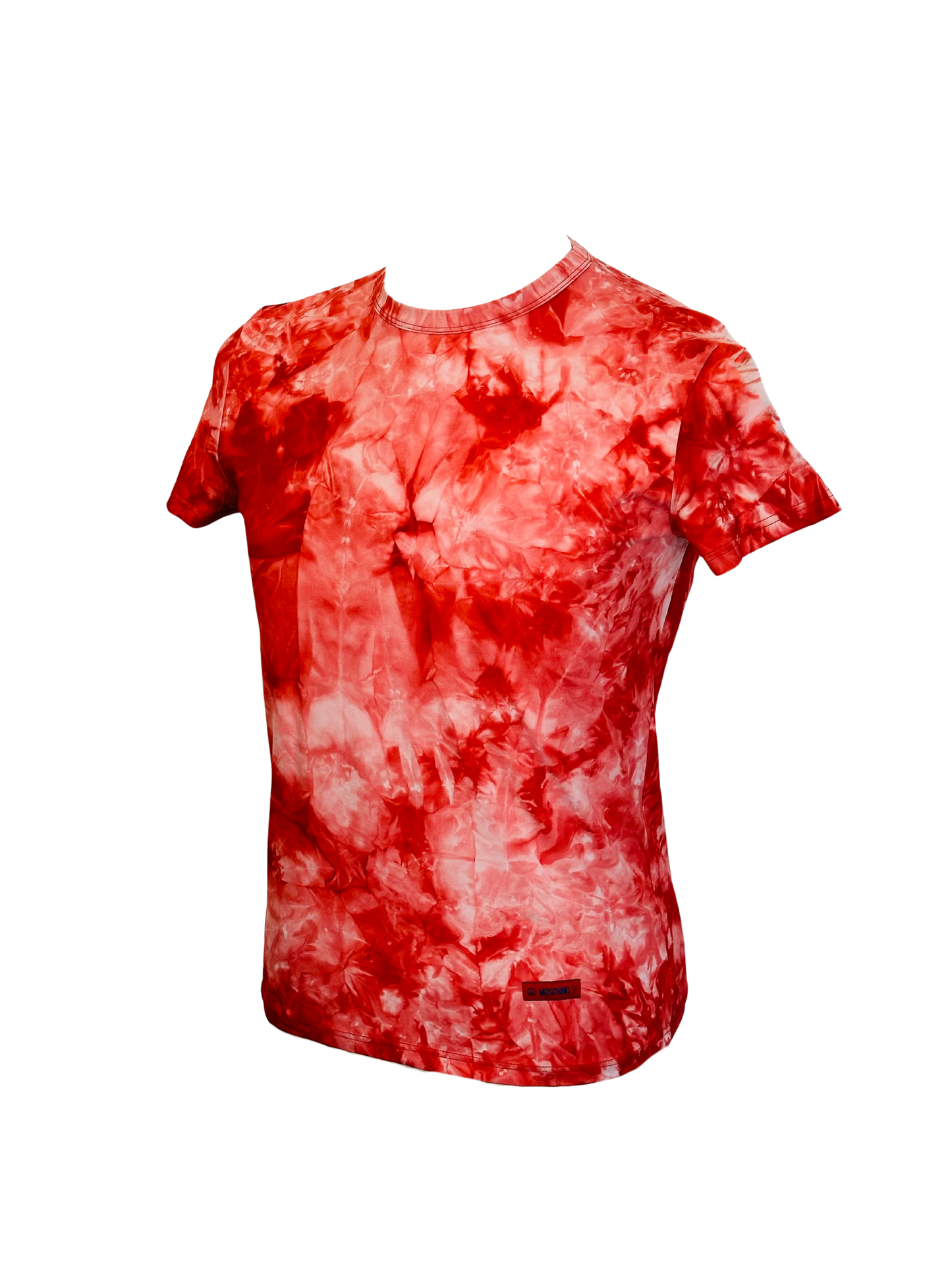 MOSCHINO - T-shirt Tie-Dye Rosso Fragola