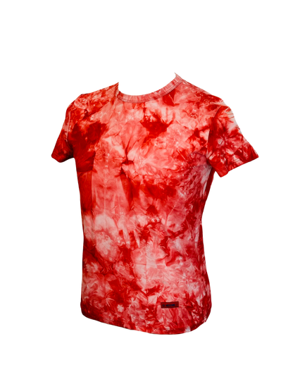 MOSCHINO - T-shirt Tie-Dye Rosso Fragola